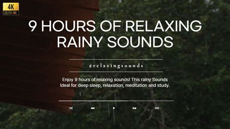 4k 9 Hours Of Relaxing Rain Sounds No Music Asmr Sounds For