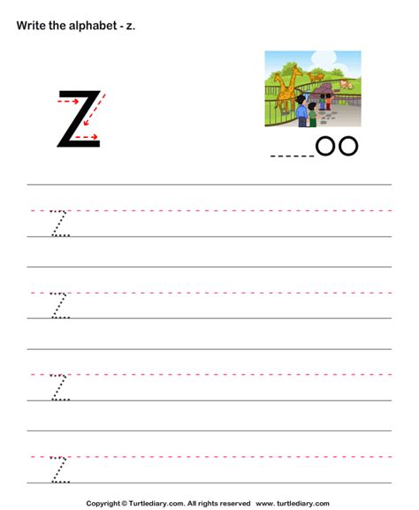 Lowercase Alphabet Writing Practice A Turtle Diary Worksheet