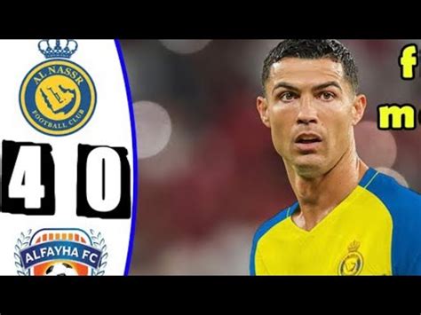 Al Nassr V Al Fayha Highlights Cristiano Ronaldo Goal Youtube