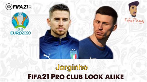 FIFA 21 Faces Virtual Pro Club Look Alike Jorginho Italy Euro2020