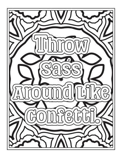 Premium Vector Sassy Quotes Coloring Pages For Kdp Coloring Pages