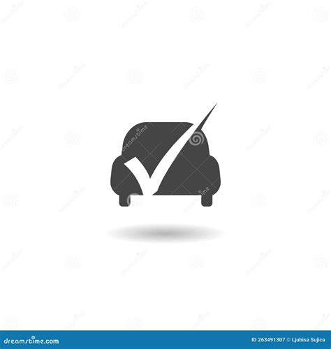 Car logo icon with shadow stock vector. Illustration of people - 263491307