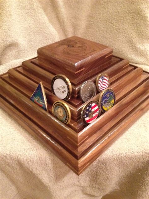 Military Challenge Coin Display USMC Army Navy Air Force Solid