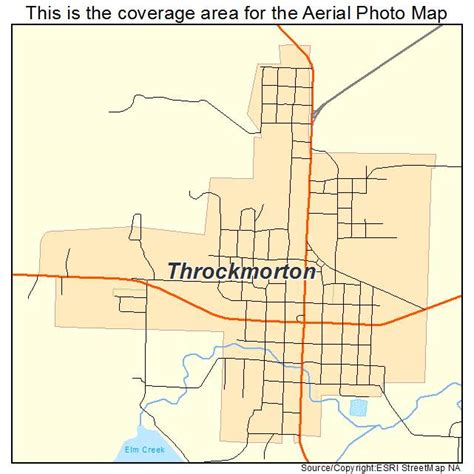 Aerial Photography Map of Throckmorton, TX Texas