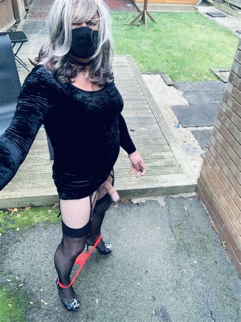 Amateur Crossdresser Kelly Cd In Black Velvet Dress Pics XHamster