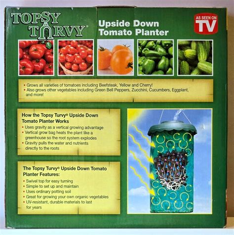 Topsy Turvy Upside Down Tomato Planter As Seen On Tv New Ebay