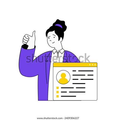 Contact Us Concept Cartoon People Flat Stock Vector (Royalty Free ...