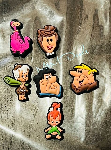 Flintstones Croc Charm Set Of 6 Etsy