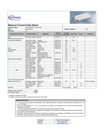 Infineon Ff R Me P B Igbt Module Data Sheet Manualzz