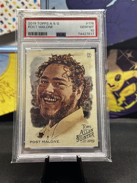 Post Malone 2019 Topps Allen Ginter 176 Base PSA 10 Price Guide