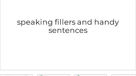 Speaking Fillers And Handy Sentences Lessonup