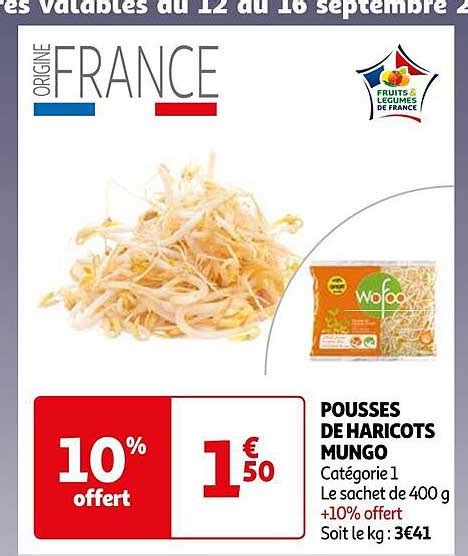 Promo Pousses De Haricots Mungo Chez Auchan ICatalogue Fr