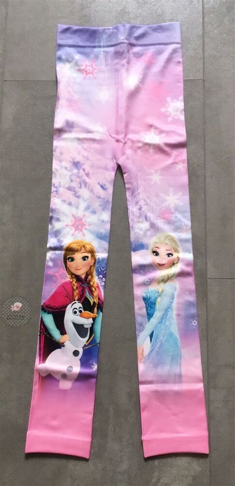 Anna And Elsa Leggings Disney Frozen Eiskönigin Legging Hose 116 122 Neu