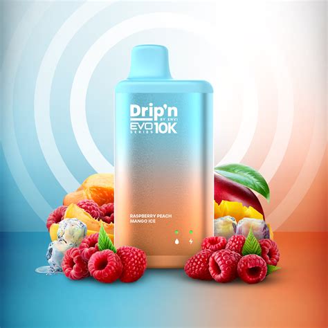 Dripn Evo 10k Raspberry Peach Mango Ice Vape Station