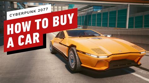 Cyberpunk 2077 How To Buy Cars For Your Garage Youtube