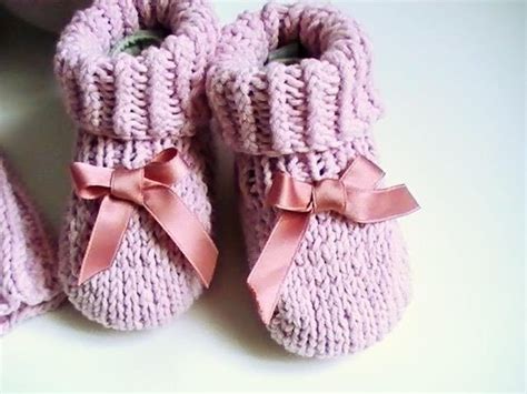 Tricot chaussons bébé tuto