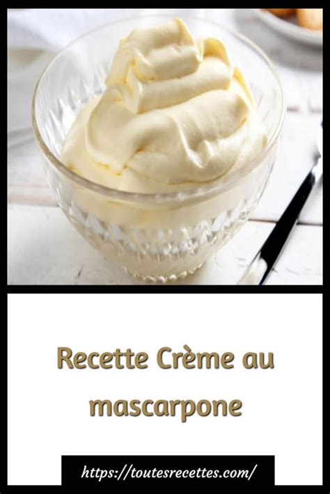 Recette Crème au mascarpone Toutes Recettes