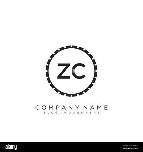 Initial Letter Zc Beauty Handwriting Logo Vector Stock Vector Image