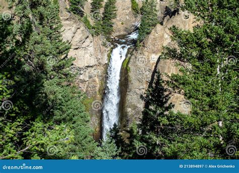 Tower Fall In Yellowstone National Park Wyoming Usa Stock Image