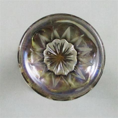 Antique Imperial Smoke Morning Glory Carnival Glass Mini Vase Carnival Glass