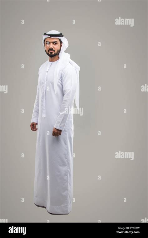 Portrait Of Arabic Man With Kandora In A Studio Stock Photo Alamy