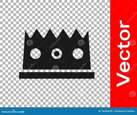 Icono De La Corona Negra Aislado En Fondo Transparente Vector