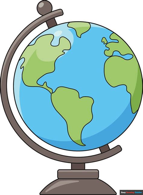 How To Draw An Easy Globe Step By Step Guide