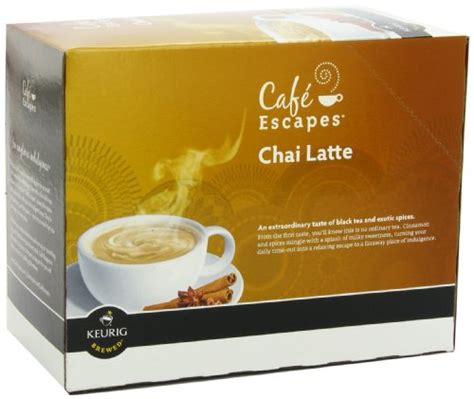 Café Escapes Chai Latte K Cup Portion Pack for Keurig Brewers 24 Count Hot Coffee Pods