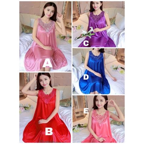 Jual Daster Satin Brukat Dewasa Sexy Singlet Bahan Satin Import Motif Brukat Bordir Happy