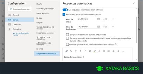 Cómo configurar las respuestas automáticas de Outlook