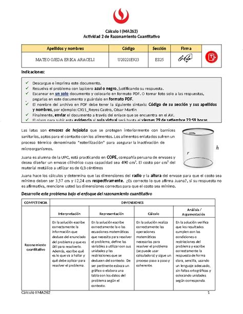 Rc Razonamiento Cuantitativo C Lculo I Ma Descargue E