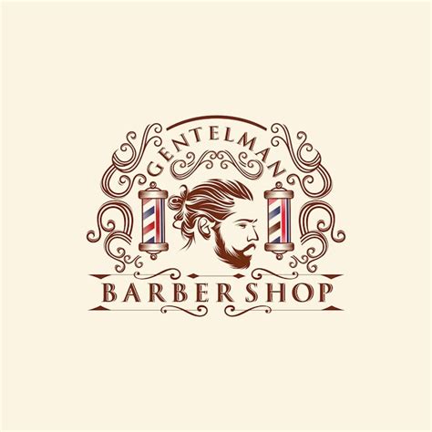 Premium Vector Gentleman Barber Shop Vintage Logo Design