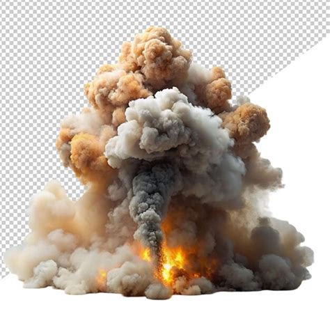 Premium PSD Smoke Explosion On Transparent Background