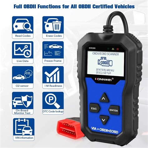 Konnwei KW350 Full System OBD2 Car Diagnostic Scanner For VW Audi