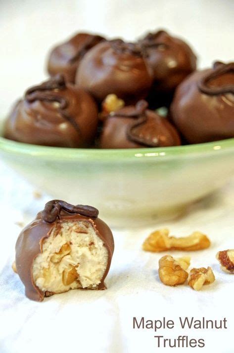 Simple Maple Walnut Truffles Recipe Candy Recipes Homemade Walnut