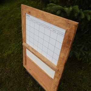 CUSTOM MADE Barnwood Framed Message Center With Magnetic Etsy