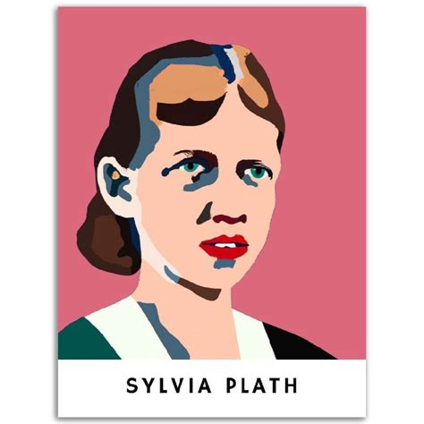 Sylvia Plath Poster Original Sylvia Plath Portrait Wall Art Unique