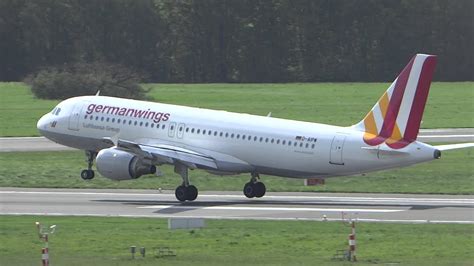 D AIPW Germanwings Airbus A320 Landing At Hamburg Airport YouTube