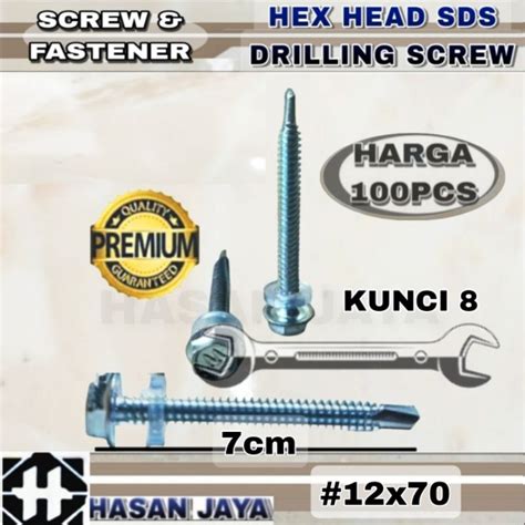 Jual Baut Drilling Drilling Sekrup Roofing Baja Ringan X Cm