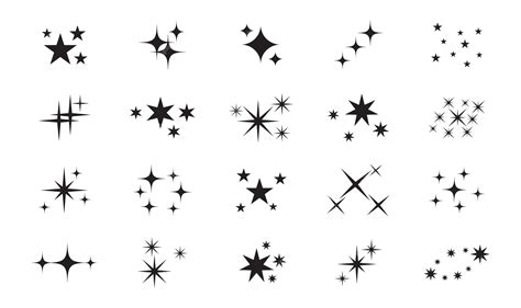 Premium Vector Sparkles Stars Shiny Magic Christmas Starburst Effect