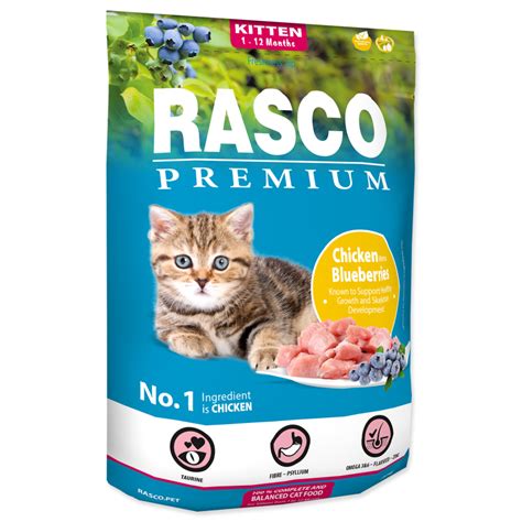 Rasco premium cat kitten karma dla kociąt z kurczakiem i borówkami