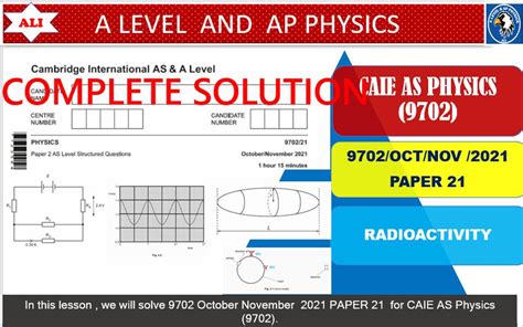 CIE A Level Physics 9702 Paper 2 Solution 2021 Oct Nov 21 9702ON21