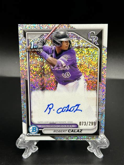 Robert Calaz Bowman Cpa Rca Chrome Prospect Auto Speckle