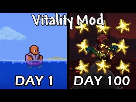 Surviving Days In Terraria S Vitality Mod Youtube