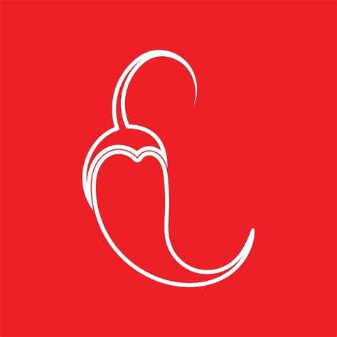 Chili hot picante icono vector ilustración plantilla diseño logo Vector Premium
