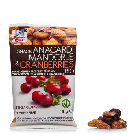 Snack Anacardi Mandorle E Cranberries Bio La Finestra Sul Cielo Eataly