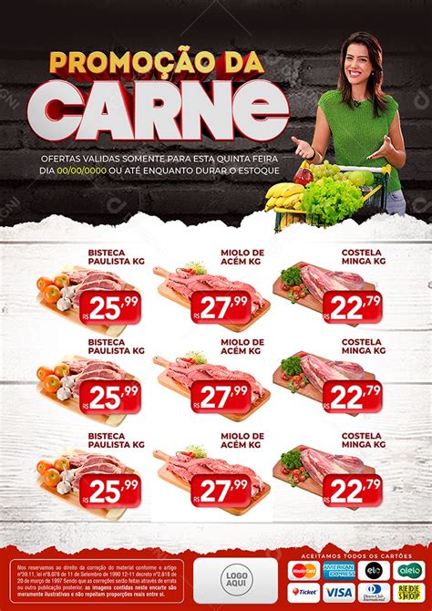 Encarte Story Promoção da Carne Açougues Ofertas PSD Editável download