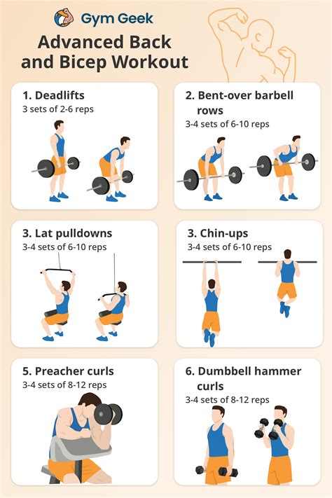 Back And Biceps Workout Gym Geek