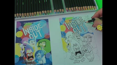 How To Basic Color Disney Pixar Inside Out Poster With Joy Envy And