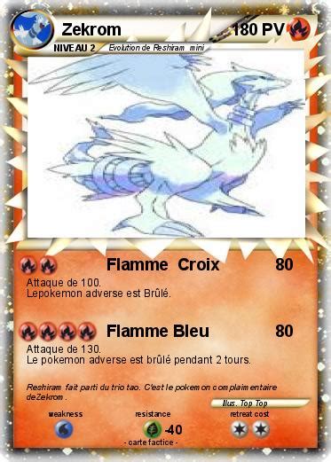 Pok Mon Zekrom Flamme Croix Ma Carte Pok Mon